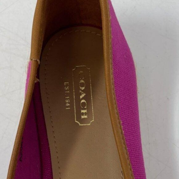 EUC Coach Darcelle Purple Fuchsia Round Toe Slip-On Espadrille Flats Size 9 - Picture 5 of 7